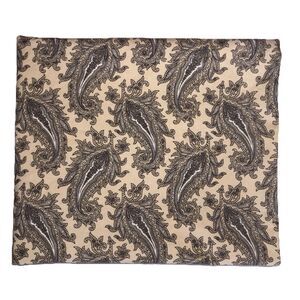 Ralph Lauren Vtg Gray Cream Paisley Pillow Case Standard Size 100% Cotton